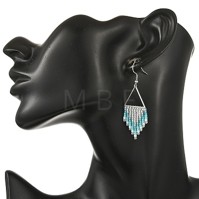 Glass Dangle Earrings EJEW-MZ00813-01-1