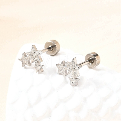 304 Stainless Steel Stud Earrings EJEW-H161-01P-B-1