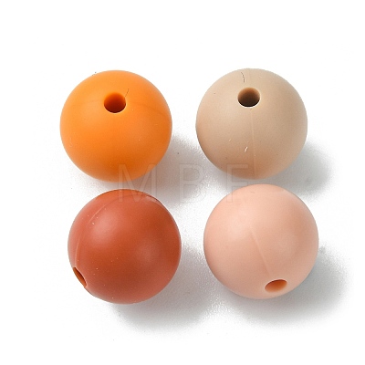 Round Food Grade Eco-Friendly Silicone Focal Beads SIL-F003-01A-1
