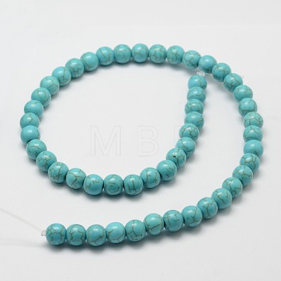 Synthetic Howlite Bead Strand X-G-P228-04-8mm-1