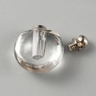 Glass Bottle Locket Pendants GLAA-WH0033-73-1