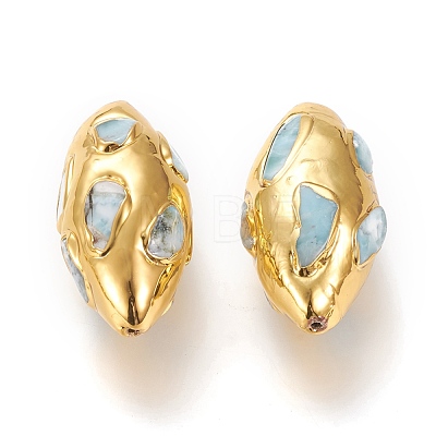 Golden Plated Brass Beads G-P439-A01-1