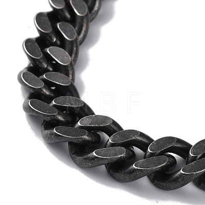 Ion Plating(IP) 304 Stainless Steel Diamond Cut Curb Chain Necklaces NJEW-P288-02AS-1