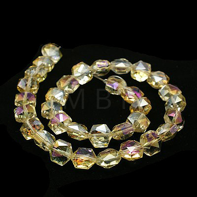 Electroplate Glass Beads EGLA-D022-03-1