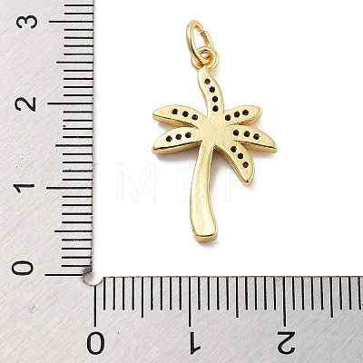 Rack Plating Brass Micro Pave Cubic Zirconia Pendants KK-Z071-59G-02-1