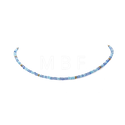 Glass Seed Beaded Two Loops Wrap Bracelet for Women BJEW-JB09216-1