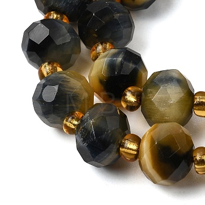Dyed Natural Tiger Eye Beads Strands G-D105-B11-1