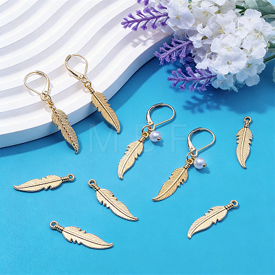 200Pcs Tibetan Style Alloy Pendants FEAT-UN0001-01G-1