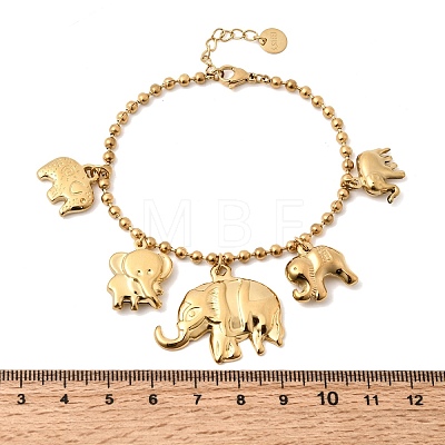 316L Surgical Stainless Steel Charm Bracelets BJEW-D454-02G-1