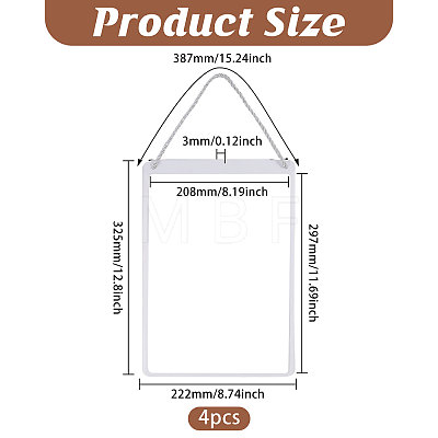 Erasable PVC Hanging Price Tags with Rope LS-CDIS-WH0021-069D-02-1