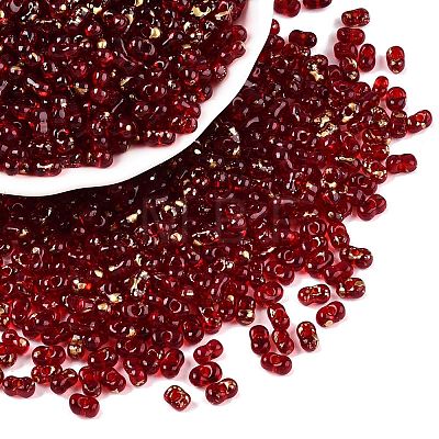 Picasso Spray Painted Glass Seed Beads SEED-T006-04-30-1