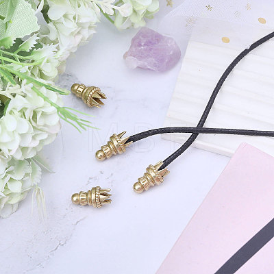4Pcs Brass Cord Ends KK-CA0003-73A-1