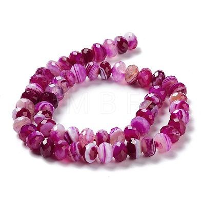 Natural Banded Agate/Striped Agate Beads Strands G-E605-A02-03A-1