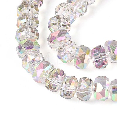 Electroplate Transparent Glass Beads Strands X-EGLA-N022-04A-D18-1
