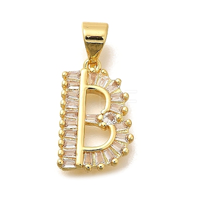 Rack Plating Brass Micro Pave Cubic Zirconia Pendants KK-L226-100G-B-1