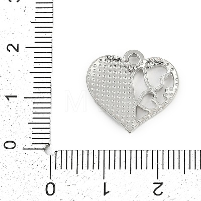 Rack Plating Alloy Micro Pave Rhinestone Pendants FIND-K020-06P-1