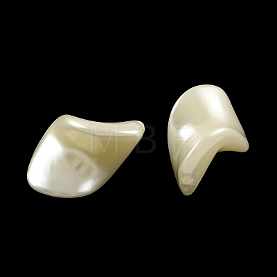 ABS Plastic Imitation Pearl Twist Beads MACR-S252-A41-1