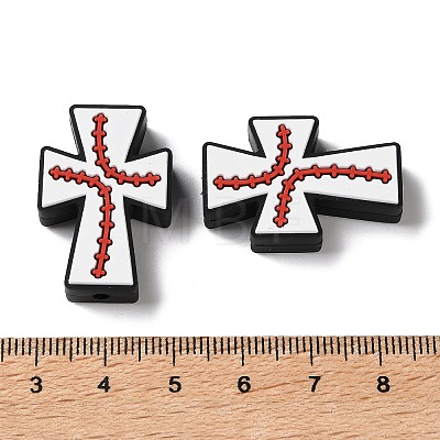 Sports Theme Silicone Beads SL-D001-02B-1