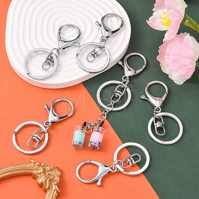 Iron Alloy Lobster Claw Clasp Keychain KEYC-D016-P-1