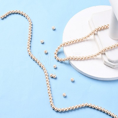 Eco-Friendly Dyed Glass Pearl Round Beads Strands HY-A002-6mm-RB061-1