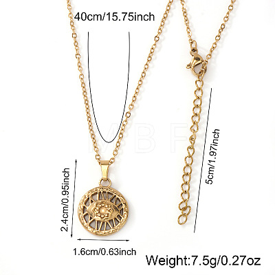 Brass Evil Eye Pendant Necklaces JK0214-1