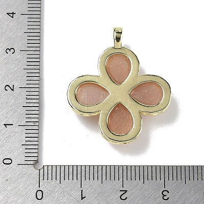 Natural Sunstone Faceted Pendants G-A308-01G-09-1
