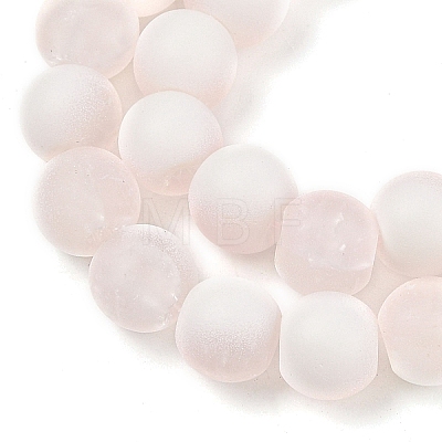 Frosted Crackle Glass Beads Strands GLAA-U001-6mm-M12-1