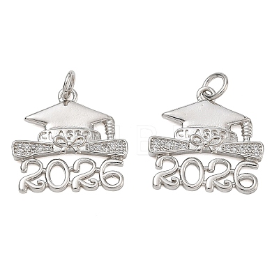 Rack Plating Brass Micro Pave Cubic Zirconia Pendants KK-CBAB1AF-20P-1
