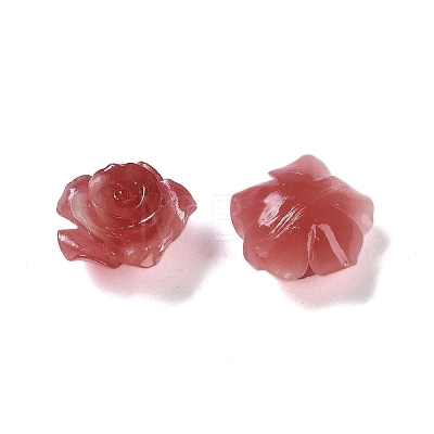 Synthetic Coral 3D Flower Rose Beads CORA-A005-14mm-29-1