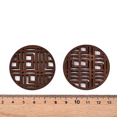 Natural Poplar Wood Cabochons WOOD-N016-46-1