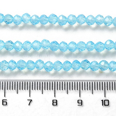 Baking Painted Transparent Glass Beads Strands DGLA-A034-J4MM-D08-1