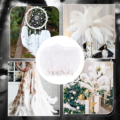 72Pcs 3 Styles Ostrich Feather Craft for Wedding Party Centerpieces Home Decoration DIY-GA0009-95-1