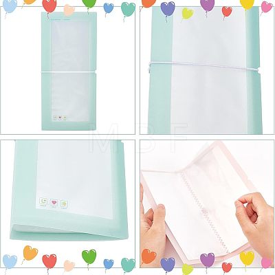  4Pcs 4 Colors PP & PET Plastic Card Photo Albums AJEW-NB0003-15-1