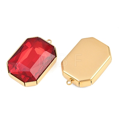 304 Stainless Steel & Glass Pendants STAS-G398-27G-02-1