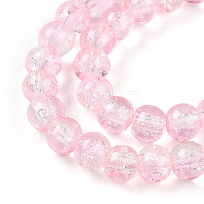 Crackle Glass Beads Strands X-CCG-Q002-6mm-01-1