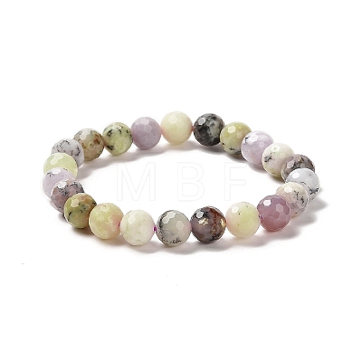 Natural African Opal Beaded Stretch Bracelets BJEW-K233-01B-01-1