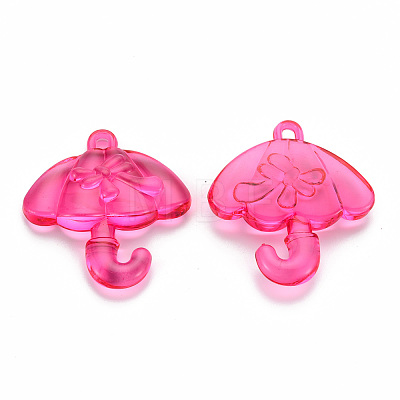 Transparent Acrylic Pendants TACR-T024-01B-906-1