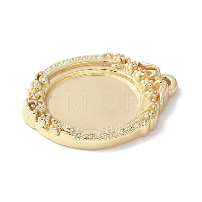 Brass Pendant Cabochon Settings KK-V005-01G-01-1