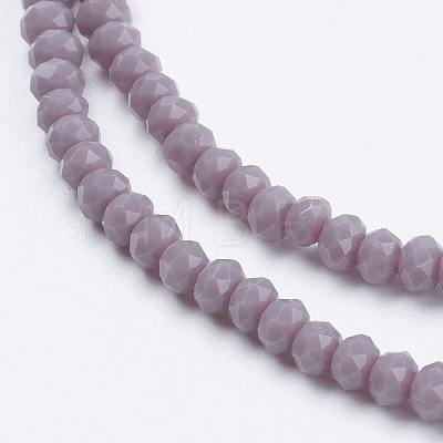 Opaque Solid Color Glass Bead Strands GLAA-F076-A06-1