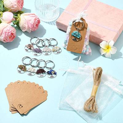 Natural & Synthetic Mixed Stone Keychains KEYC-FS0001-14-1