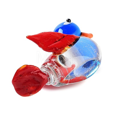 3D Duck Handmade Lampwork Display Decoration DJEW-C012-08-1