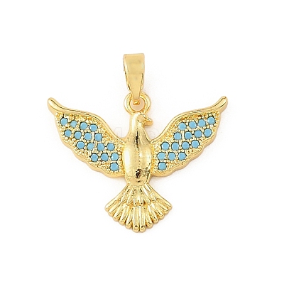 Brass & Rhinestone Pendants RB-CBA4B36-03G-1