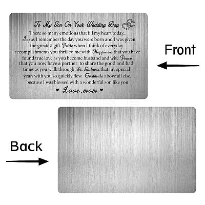 Rectangle 201 Stainless Steel Custom Blank Thermal Transfer Wallet Card DIY-WH0252-008-1