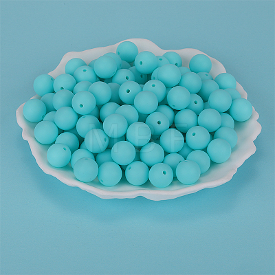 Round Silicone Focal Beads SI-JX0046A-82-1