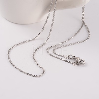 304 Stainless Steel Cable Chain Necklaces NJEW-JN01526-01-1