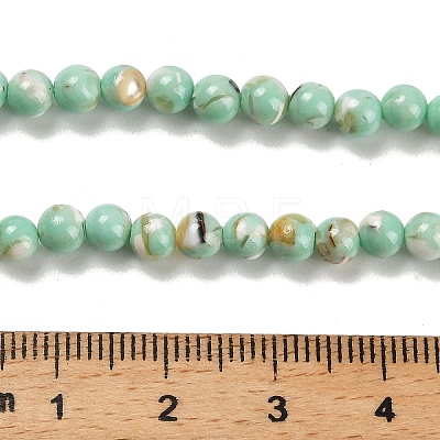 Assembled Synthetic Stone and Trochus Shell Beads Strands G-B128-08A-02-1