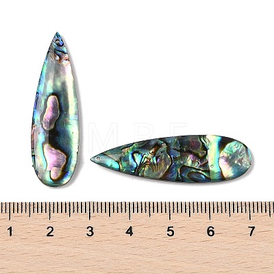 Natural Paua Shell Pendants SSHEL-I026-08A-1