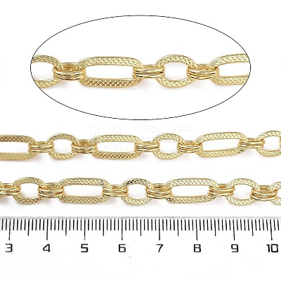 Rack Plating Brass Oval Link Chains CHC-G023-02G-1