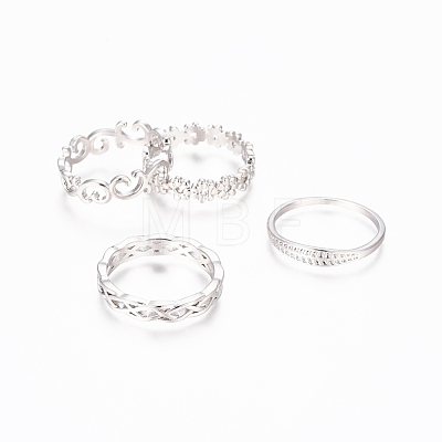 Brass Stackable Finger Ring Sets RJEW-G100-03P-18mm-1