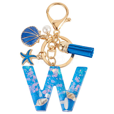 Star Resin & Shell Keychains KEYC-TAC00087-01W-1